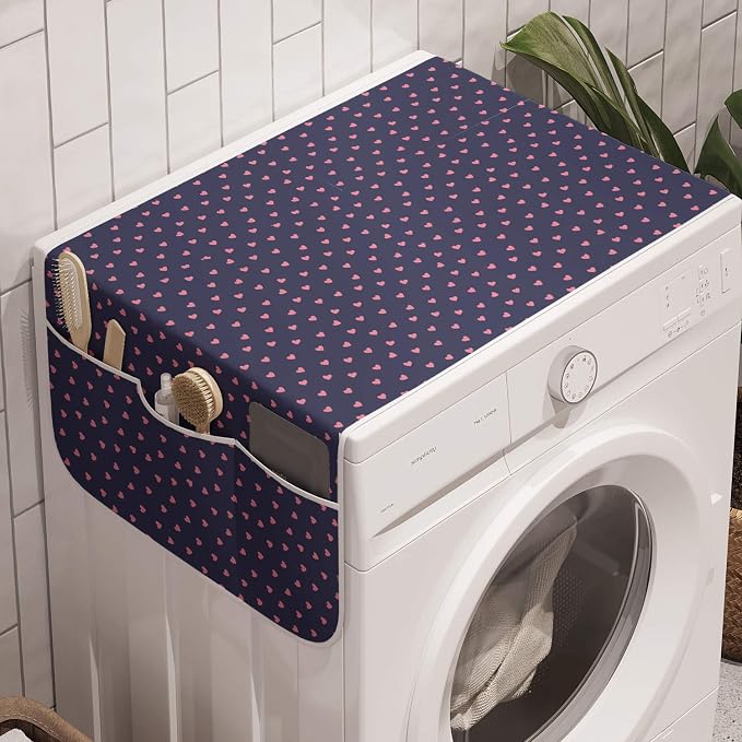 Lunarable Valentines Day Washing Machine Organizer, Modernistic and Simplistic by Lunarable