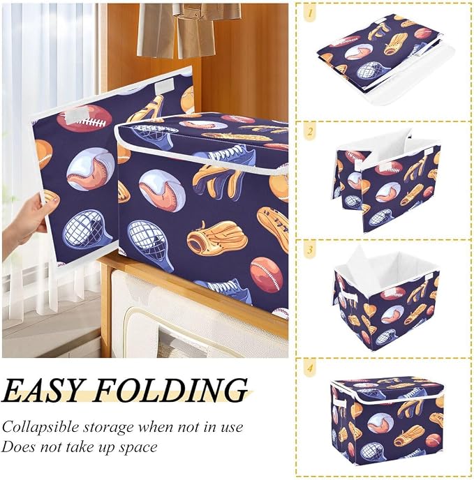 Nander Sports Balls and Gloves Storage Basket Storage Boxes - Image 4
