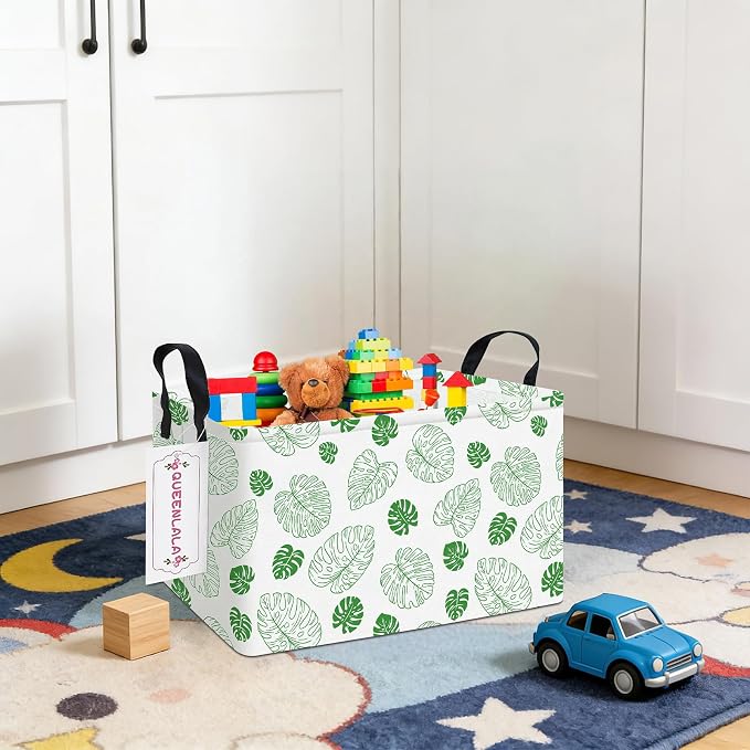 QUEENLALA Rectangular Laundry Hamper/Foldable Nursery Laundry Basket - Image 5