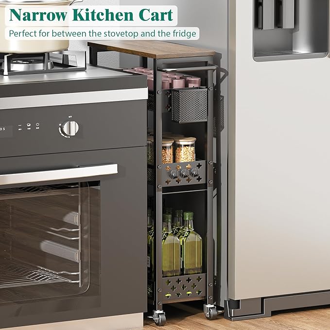 Slim Storage Cart 4 Tier Laundry Cart - Image 3