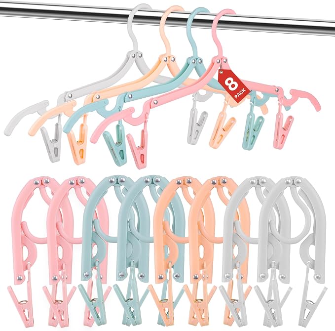 8 Pack Foldable Travel Hangers by Unknown
