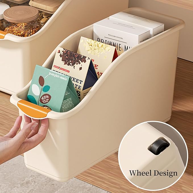 2 Pack Roll Out Plastic Organizer Bins, Tall Under Sink Organizer - Image 4