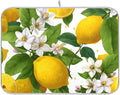 Yellow Lemon and White Flower Dish Drying Mat Super Absorbent Drying Mat 18x24 by susiyo