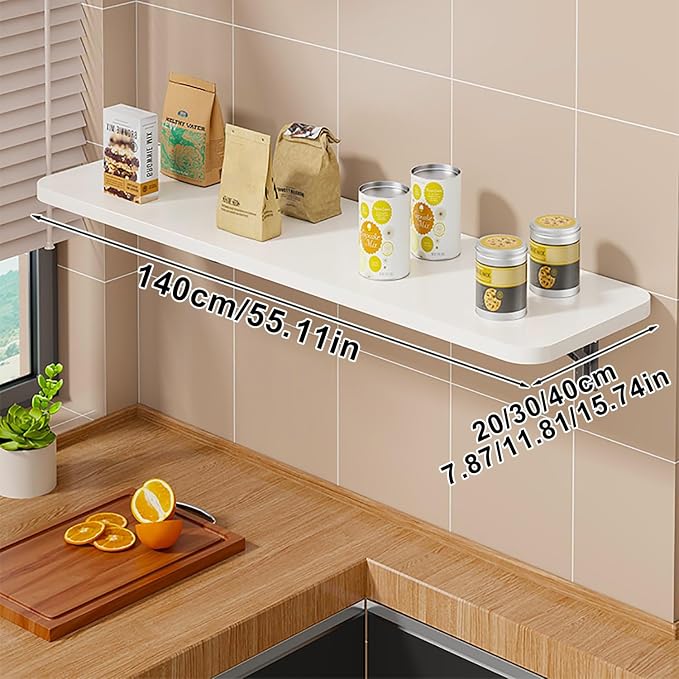 Wall Mounted Folding Table Desk Kitchen Dining Table Floating Foldable Table - Image 2