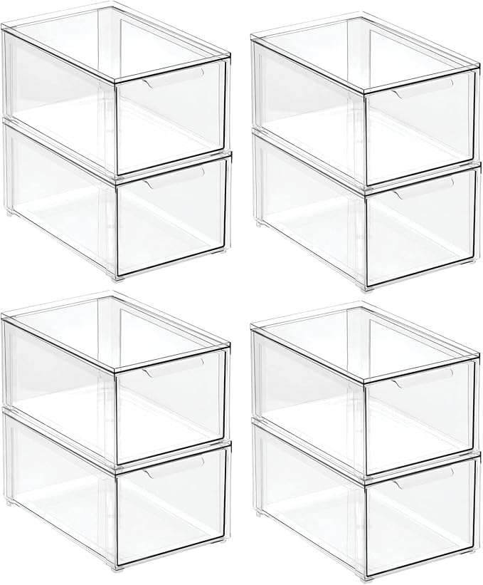 mDesign Plastic Stackable Bathroom Storage Organizer Bin - Image 8