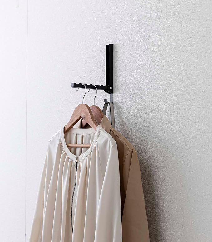 YAMAZAKI Home Smart Over The Door Coat Hook Organizer Collapsible Foldable Rack - Image 7