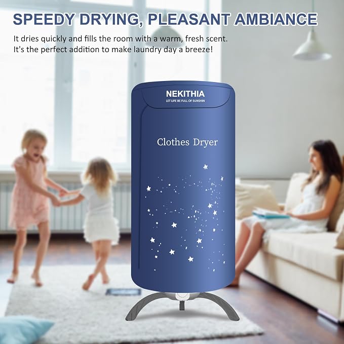 Portable Clothes Dryer, 900W Fast Drying & Large Load Capacity - Image 2