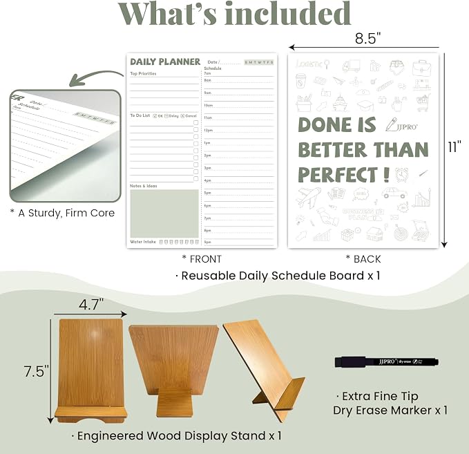 JJPRO Reusable Desktop Daily Planner - Image 2