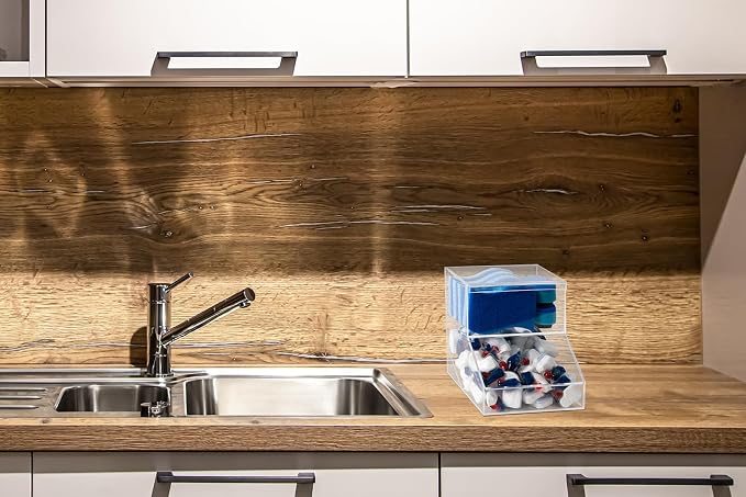 Acrylic Dishwasher Pods & Sponge Holder w/Lids - Image 3