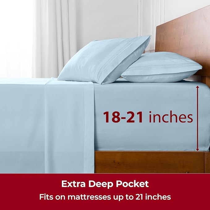 Mellanni Extra Deep Split King Sheets - Image 6