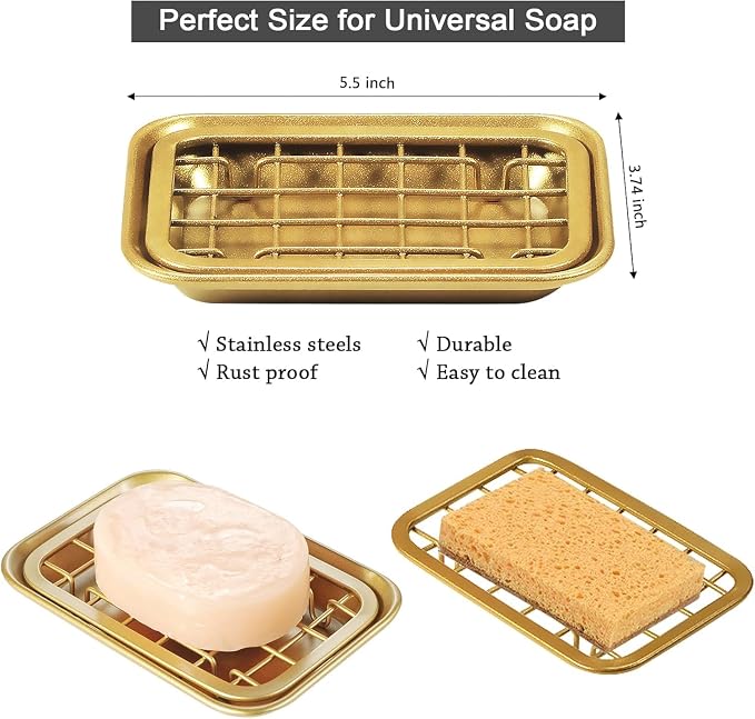 SheeChung Kitchen and Bathroom Soap Dish Tray - Image 2