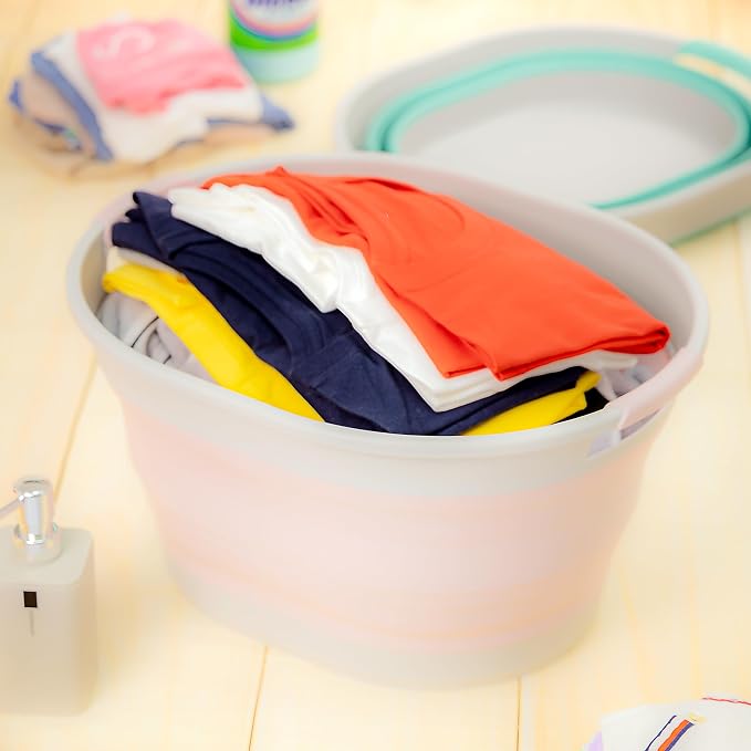 SAMMART 23L Set of 2 Collapsible Plastic Laundry Basket - Image 9