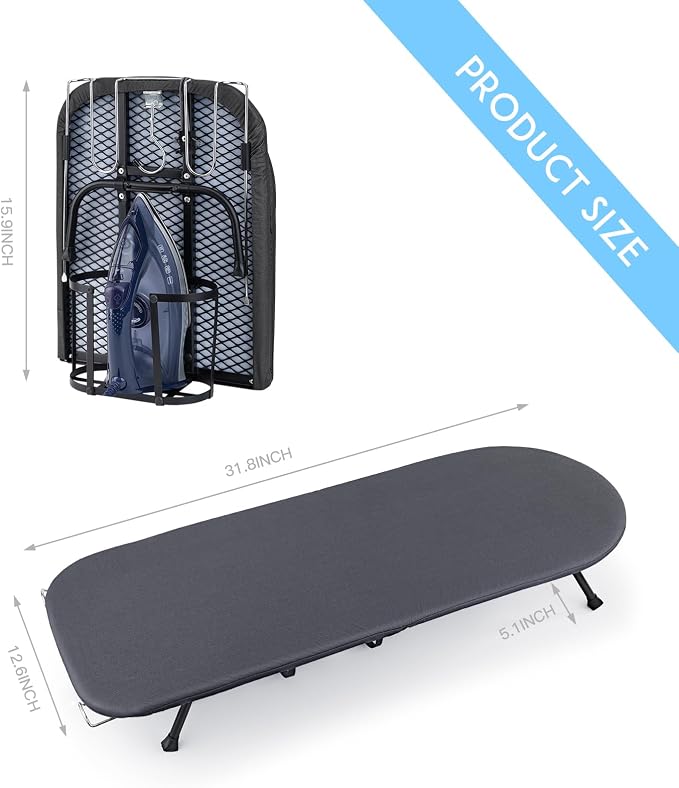 BiJun Small Ironing Board, Foldable Table Top Ompact Portable Mini Ironing - Image 5