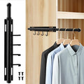 12 Inch Valet Rod for Closet Pull Out, Retractable Slide Out Clothes Hanger by Unknown