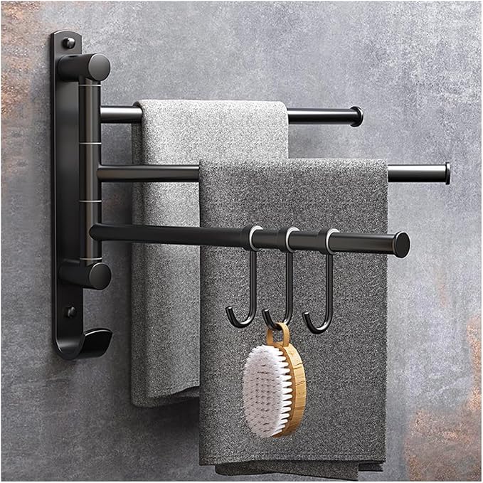 ZHOUXIAO Brass Swing Out Towel Bar Black Finish/Towel Racks by Unknown
