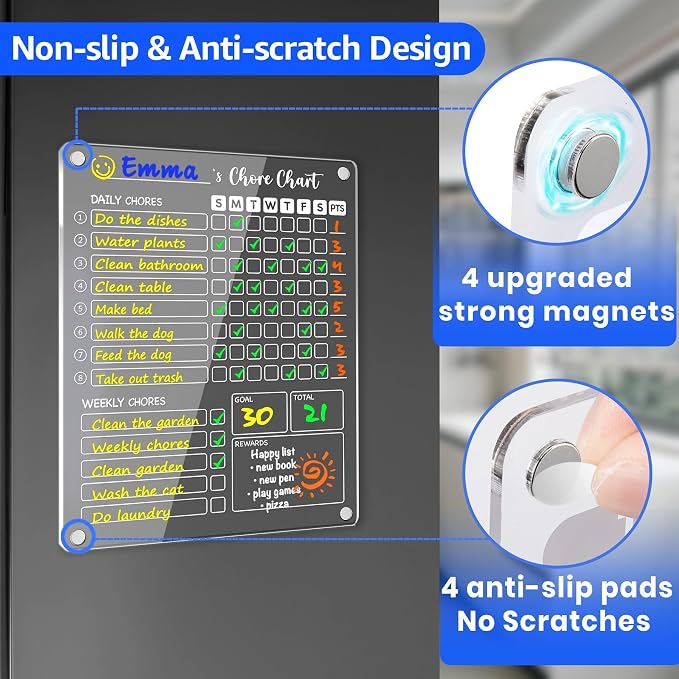 PigPotParty Acrylic Magnetic Chore Chart - Image 6
