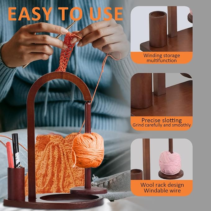 Joyeee Magnetic Wooden Yarn Holder - Image 2