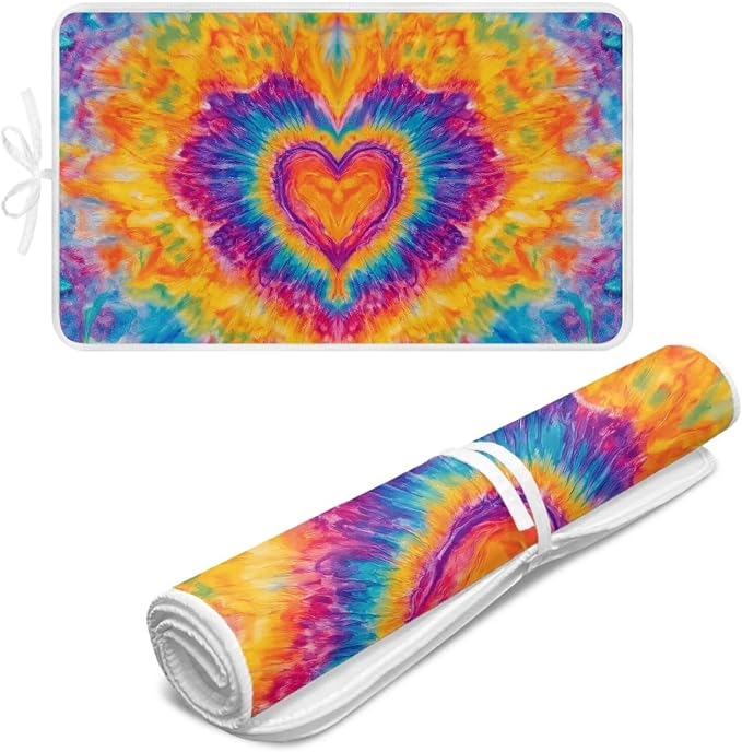 Ironing Mat Tie-dye Heart Shaped Pattern Portable Ironing Pad - Image 6
