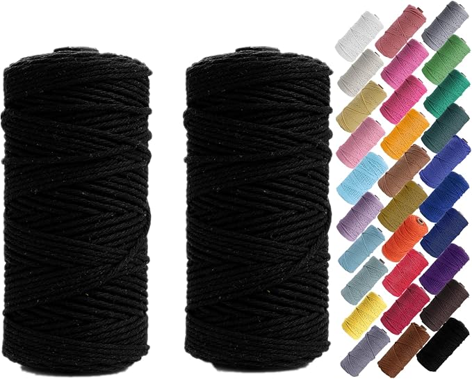 HAPYLY Macrame Cord Natual Macrame Cotton Cord DIY Craft Cord Spool Twine by Unknown