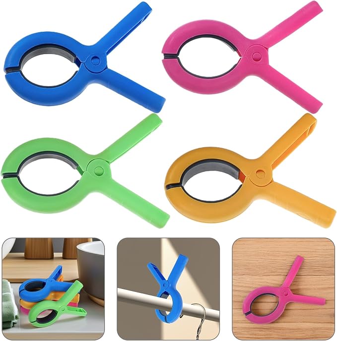 8pcs Windproof Non-Slip Clothes Clips Set, Large Plastic Clothespins - Image 8