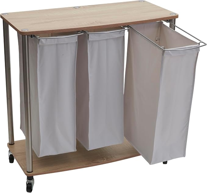Household Essentials 3-Bag Laundry Sorter, Washable Linen Laundry Bags - Image 4