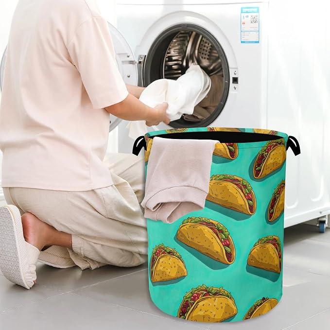 Mexican Taco Laundry Hamper, Dirty Clothes Laundry Basket - Image 7