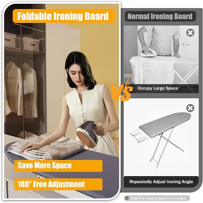 Retractable Pull Out Ironing Board, Closet Sliding Out Swivel Folding Board - Image 5
