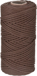 Rebower Macrame Cord 4mm x 109 Yard, Natural Cotton Macrame Rope Twisted by Rebower