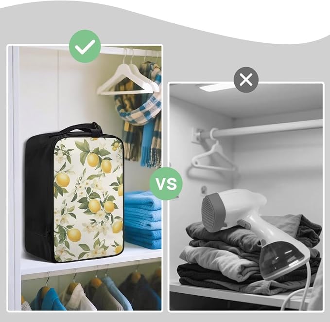 Lemon Travel Steamer Storage Bag Zippered Carrying Case - Image 4