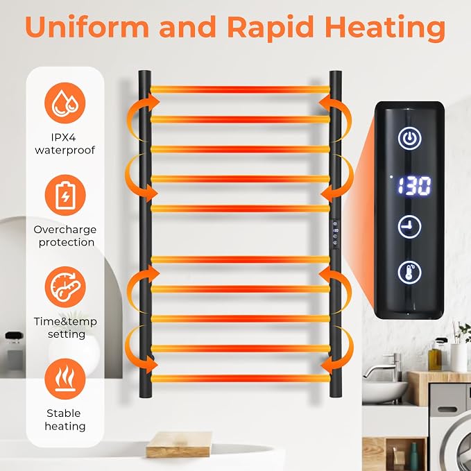 VARIPOWDER Fast Heating Towel Warmer, Smart Timer & Adjustable Temperature - Image 3