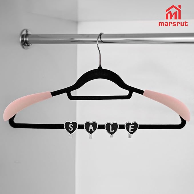 10pcs Velvet Hanger Shoulder Pads Forms Shapers, Non-Slip Cute Flocking - Image 7