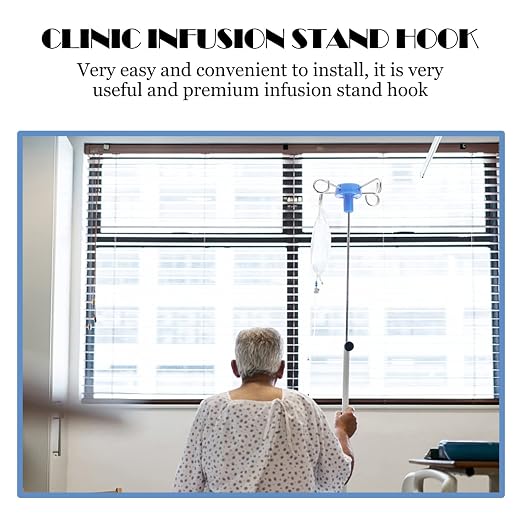 GLEAVI 2pcs Pole to Hang Iv Portable Hook Infusion Rack Hanger Hook - Image 9