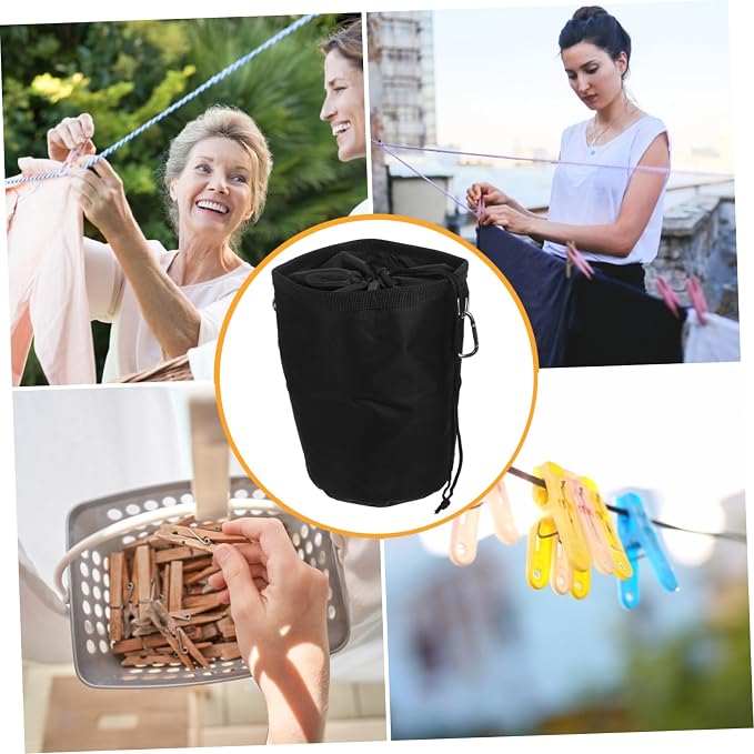 Alipis Clothespin Bag Hook Space Saving Hanging Organizer Oxford Material - Image 3