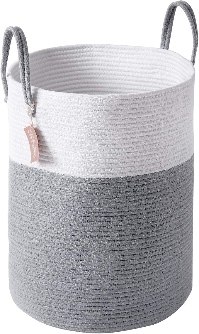 Cotton Rope Laundry Hamper by YOUDENOVA, 58L by YOUDENOVA