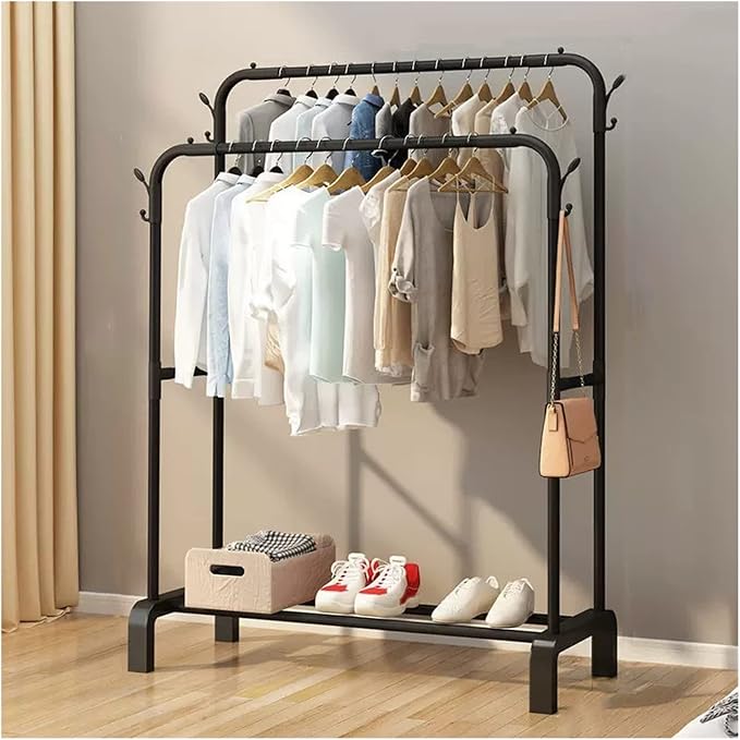 Standing Coat Stand Clothes Drying Rack Floor Balcony Home Clothesline Drying by Unknown