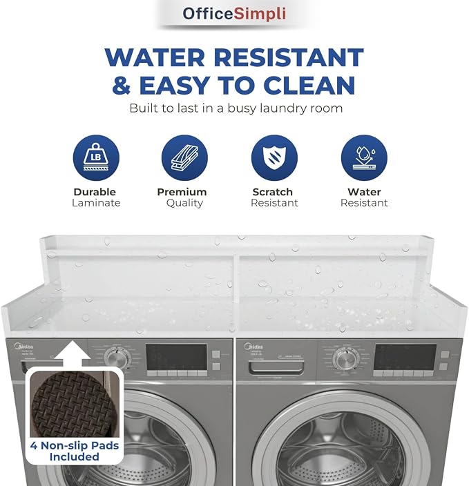 OfficeSimpli Large Washer Dryer Countertop - Image 3