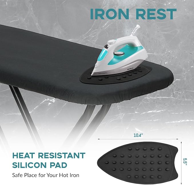 Ironing Board 48x15, Wide Heavy Duty Full Size Ironing Board, Sturdy Iron Table - Image 5