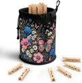 Floral Butterfly Clothespin Holder by Unknown