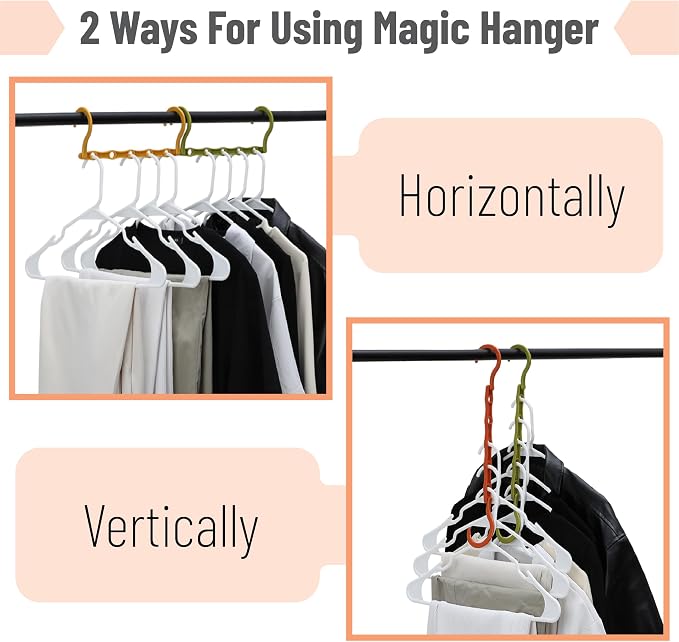 Mr. Pen- Space Saving Hangers for Clothes, Autumn Colors, Plastic Multi Clothes - Image 4