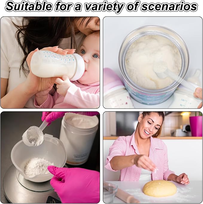 Ouligay 4pcs 5ML Plastic Measuring Spoons, Teaspoon Scoop, Coffee Scoops - Image 4