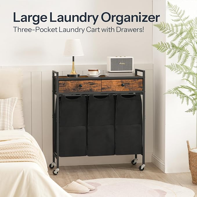 HOOBRO Laundry Sorter 3 Section, 130L Laundry Hamper - Image 8