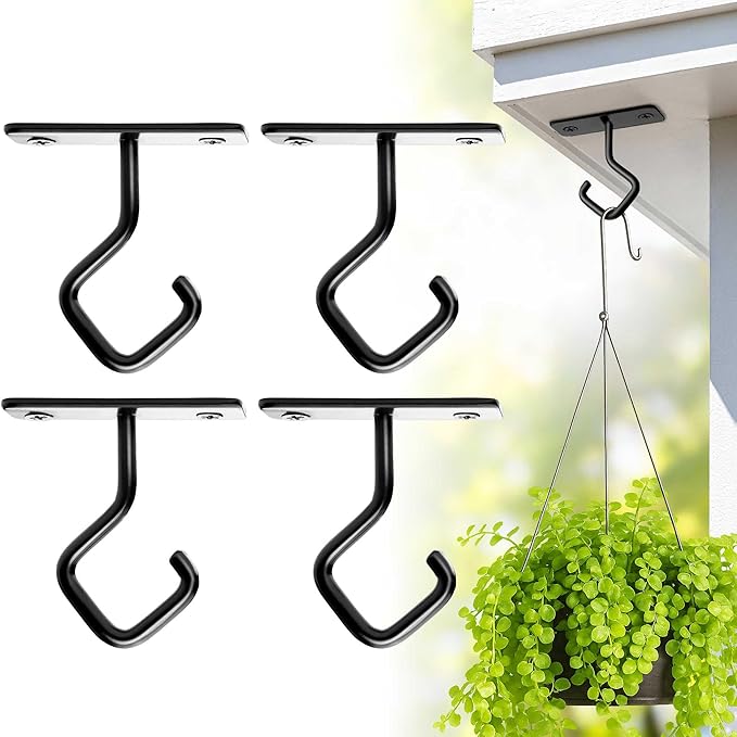 AJART Ceiling Hooks for Hanging Plants: Iron Plant Hanger for Wall Mount - Image 9
