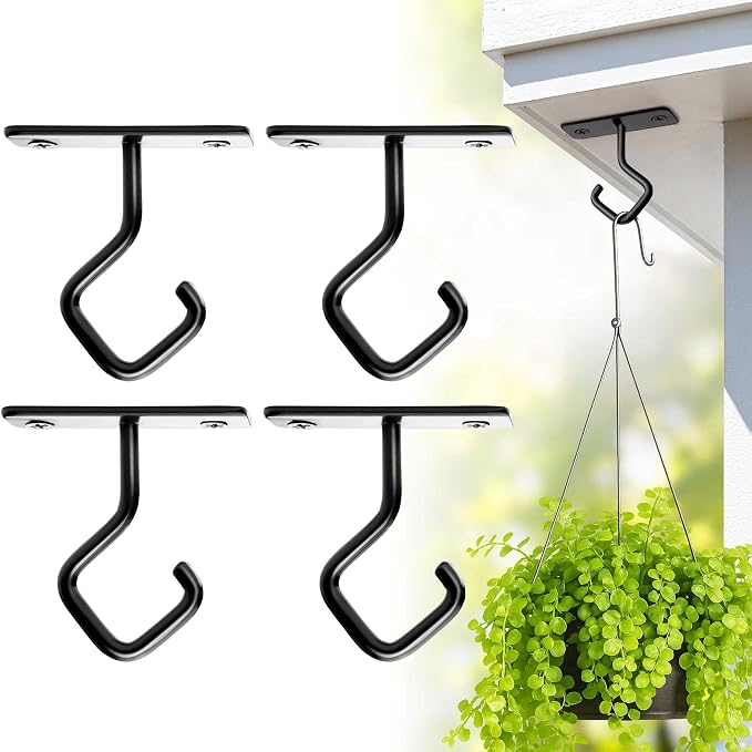 AJART Ceiling Hooks for Hanging Plants: Iron Plant Hanger for Wall Mount by AJART