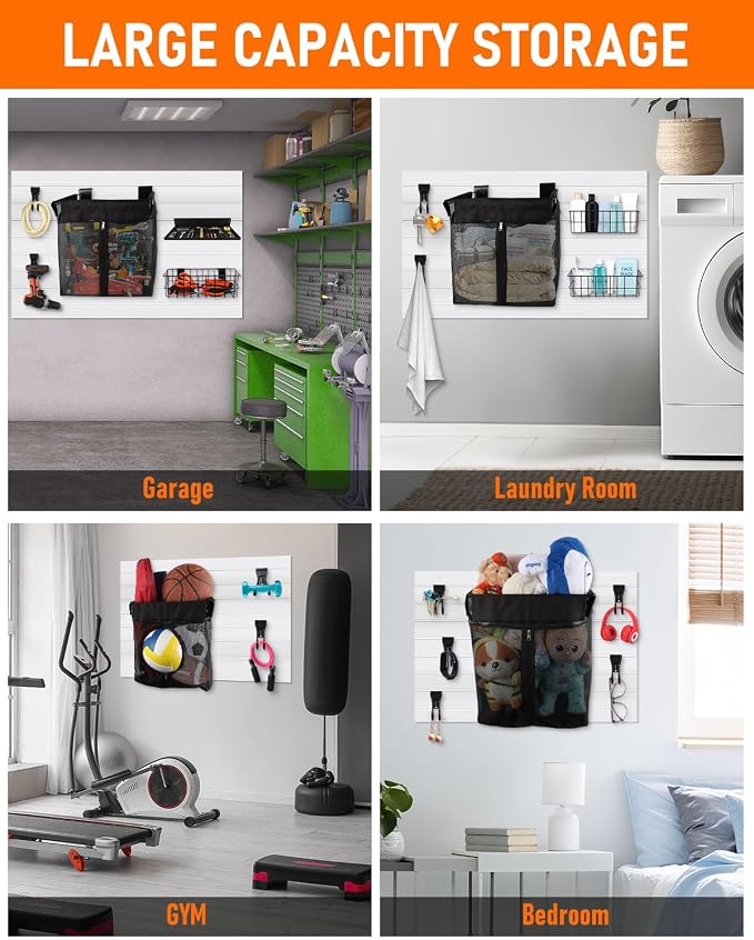 Slatwall Baskets with Zipper, Wall Storage Organizer - Image 7