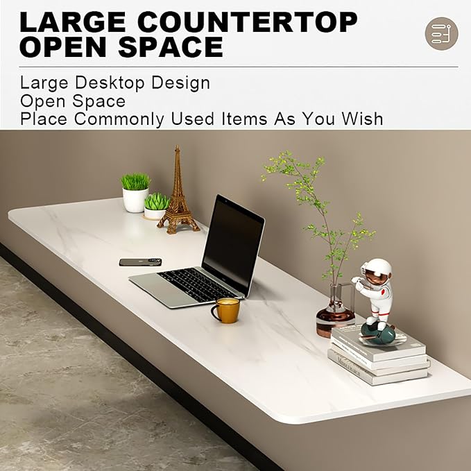 Folding Wall-Mounted Drop-Leaf Table Wall Mounted Folding Workbench Laundry - Image 3