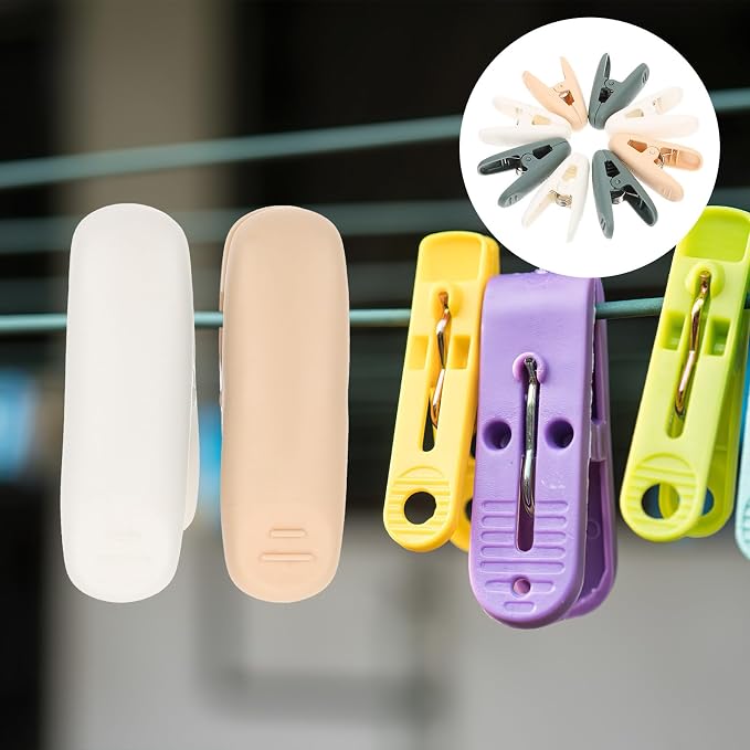 VICASKY 3pcs Clothes Clips Hanger Set Windproof Grip - Image 8