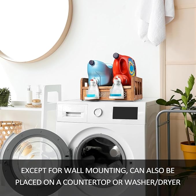 Wooden Laundry Detergent Holder Stand - Image 4