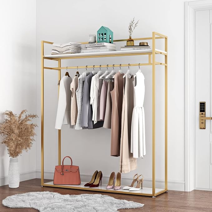 Heavy Duty Gold Clothing Rack - Image 8