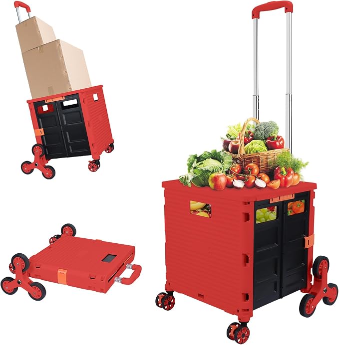 FELICON SELORSS Folding Utility Cart Portable Rolling Crate Handcart by FELICON