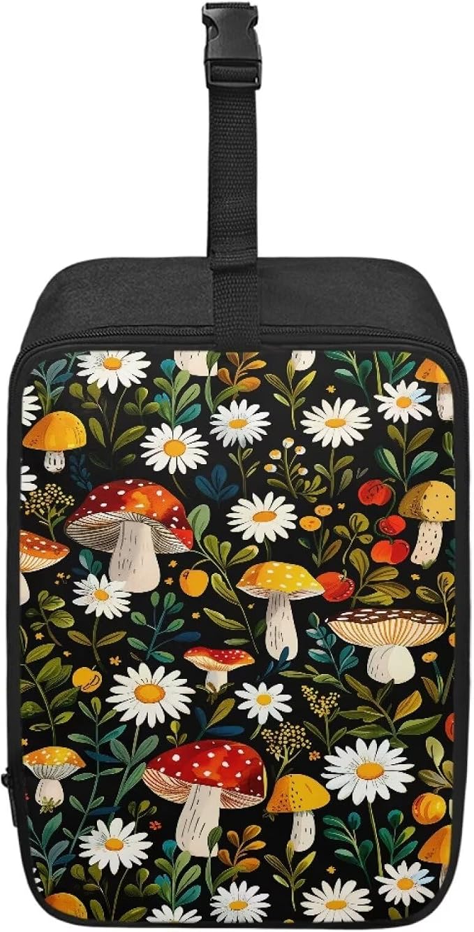 Daisy Mushroom Travel Steamer Storage Bag Zippered Carrying Case by YUVAMAGIMO